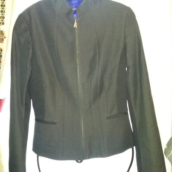 Tahari Jacket Charcoal Tailored 6 - Picture 6 of 15